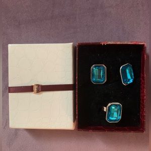 Blue Ring & Earrings - Costume Jewelry - New
